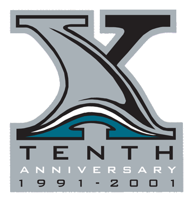 San Jose Sharks 2001 Anniversary Logo iron on transfers for fabric version 2